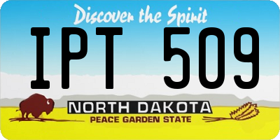 ND license plate IPT509