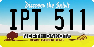 ND license plate IPT511