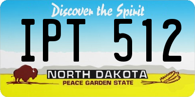ND license plate IPT512