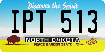 ND license plate IPT513
