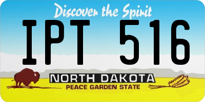 ND license plate IPT516