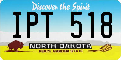 ND license plate IPT518