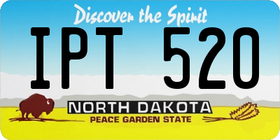 ND license plate IPT520