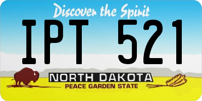 ND license plate IPT521