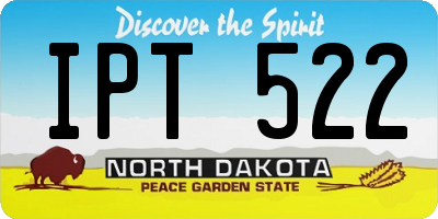 ND license plate IPT522