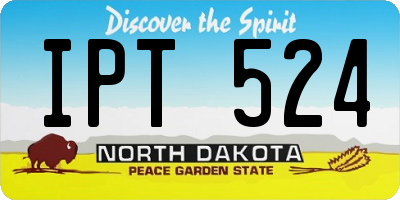ND license plate IPT524