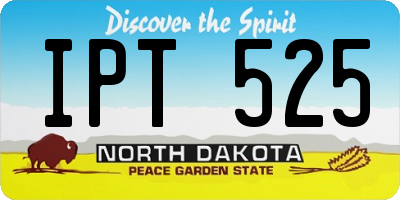 ND license plate IPT525