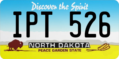 ND license plate IPT526