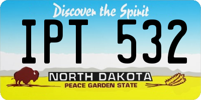 ND license plate IPT532
