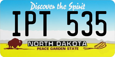 ND license plate IPT535