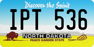 ND license plate IPT536