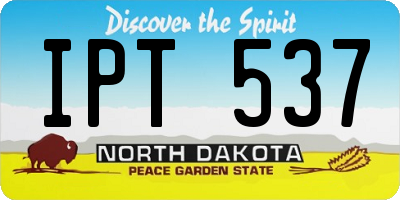 ND license plate IPT537
