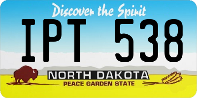 ND license plate IPT538