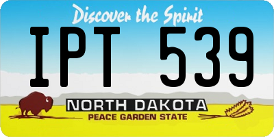 ND license plate IPT539