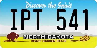 ND license plate IPT541