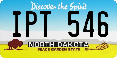 ND license plate IPT546