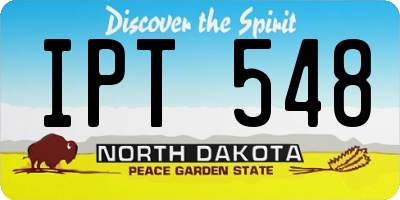 ND license plate IPT548