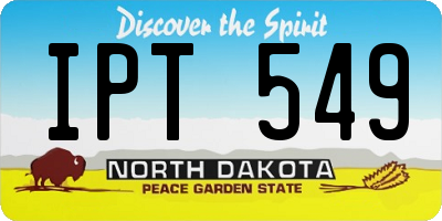 ND license plate IPT549