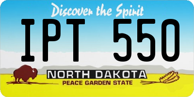 ND license plate IPT550