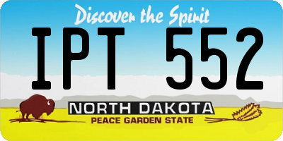 ND license plate IPT552