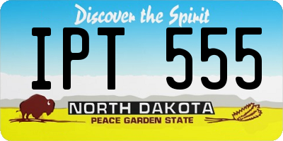 ND license plate IPT555