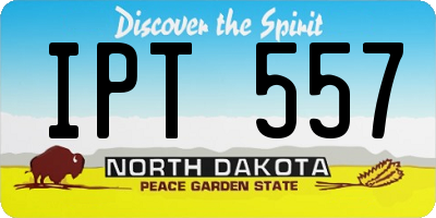 ND license plate IPT557