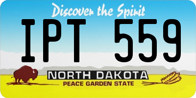 ND license plate IPT559