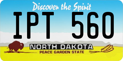 ND license plate IPT560