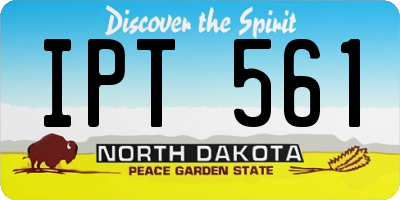 ND license plate IPT561