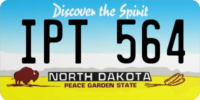 ND license plate IPT564