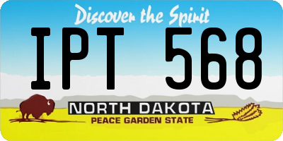 ND license plate IPT568