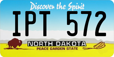 ND license plate IPT572