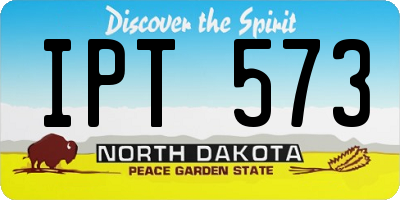 ND license plate IPT573