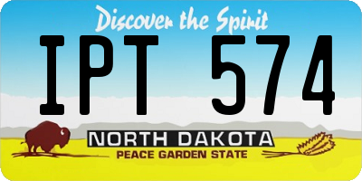 ND license plate IPT574