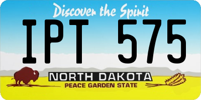ND license plate IPT575