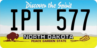 ND license plate IPT577
