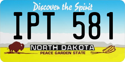 ND license plate IPT581