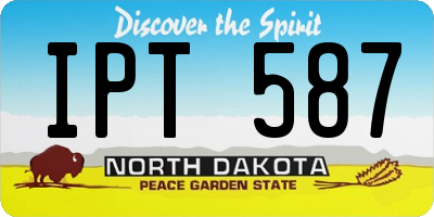 ND license plate IPT587