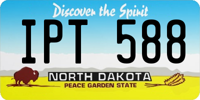 ND license plate IPT588