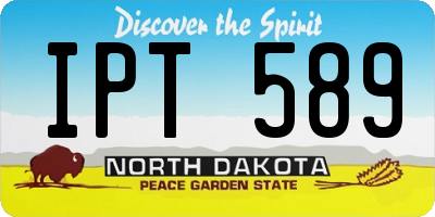 ND license plate IPT589