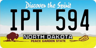 ND license plate IPT594