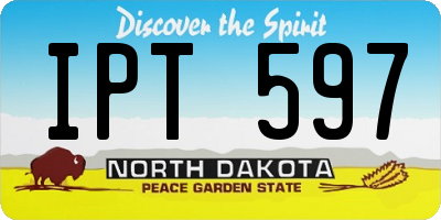 ND license plate IPT597