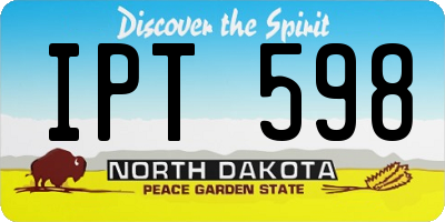 ND license plate IPT598