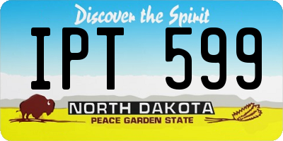 ND license plate IPT599