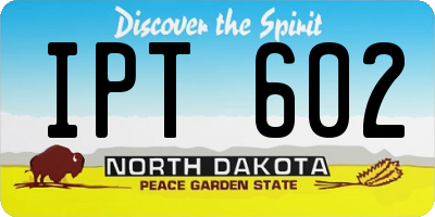 ND license plate IPT602