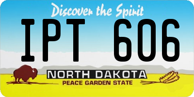 ND license plate IPT606