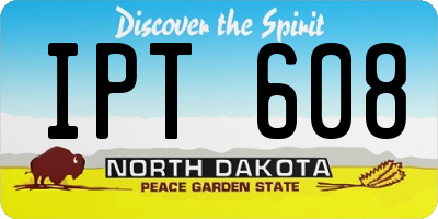 ND license plate IPT608