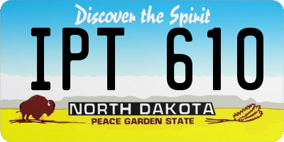 ND license plate IPT610