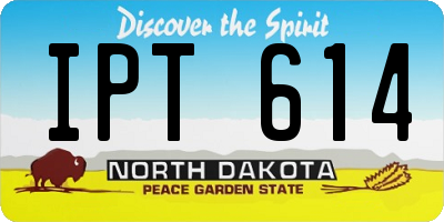 ND license plate IPT614