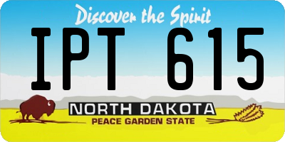 ND license plate IPT615